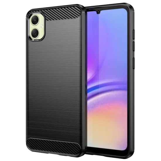 Калъф за Samsung Galaxy A05 - Carbon Silicone - Черен
