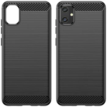 Калъф за Samsung Galaxy A05 - Carbon Silicone - Черен