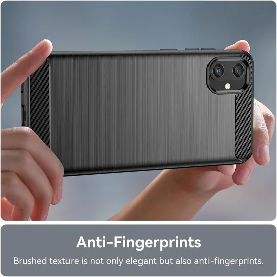 Калъф за Samsung Galaxy A05 - Carbon Silicone - Черен