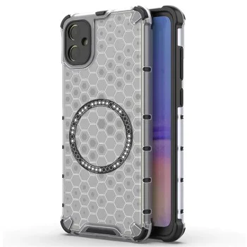 Калъф за Samsung Galaxy A05 - Techsuit - HoneyComb Shield MagSafe - Бял