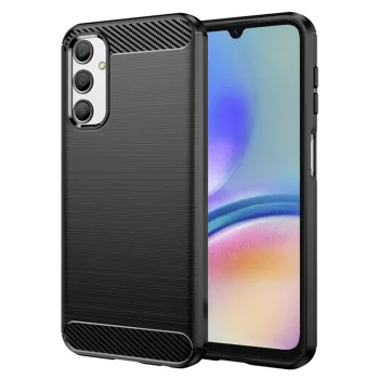 Калъф за Samsung Galaxy A05s - Carbon Silicone - Черен