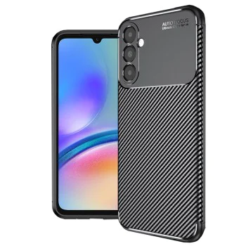 Калъф за Samsung Galaxy A05s - CarbonFiber - Черен