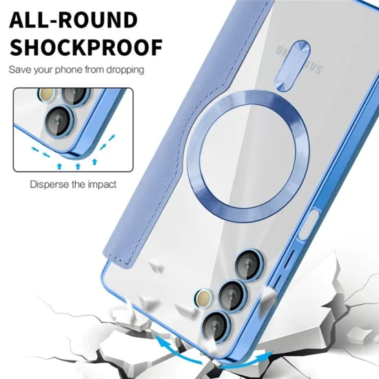 Калъф за Samsung Galaxy A05s - SmartMag Book Case - Светло син