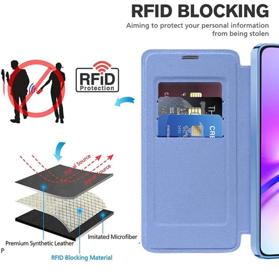 Калъф за Samsung Galaxy A05s - SmartMag Book Case - Светло син