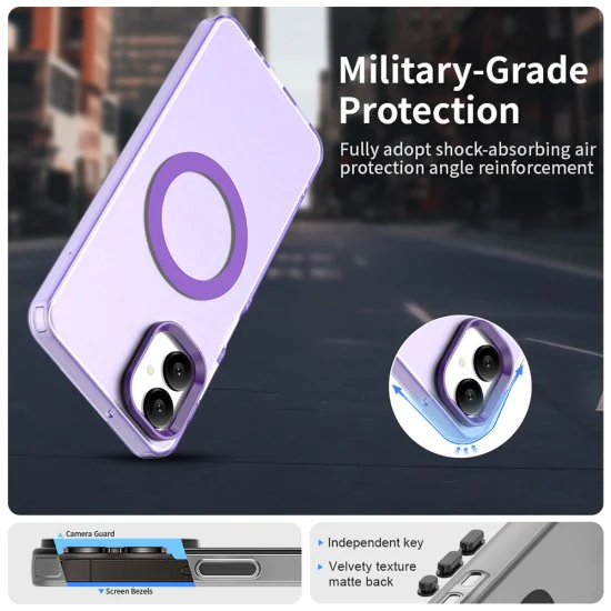 Калъф за Samsung Galaxy A06 - CandyCase MagSafe - Лилав