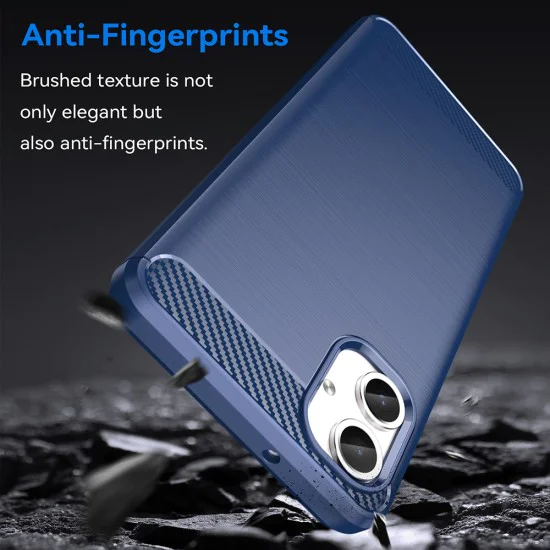 Калъф за Samsung Galaxy A06 - Carbon Silicone - Blue