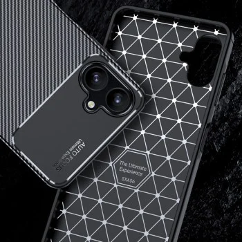 Калъф за Samsung Galaxy A06 - CarbonFiber - Черен