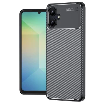 Калъф за Samsung Galaxy A06 - CarbonFiber - Черен