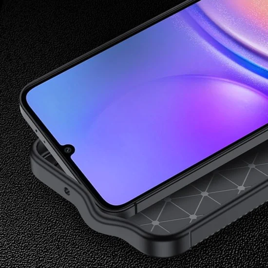 Калъф за Samsung Galaxy A06 - CarbonFiber - Черен