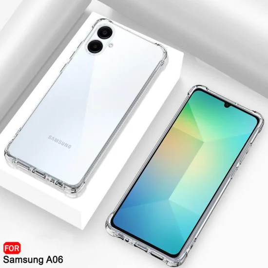 Калъф за Samsung Galaxy A06 - Удароустойчив Прозрачен Силиконов - Прозрачен