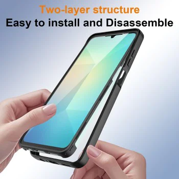 Калъф за Samsung Galaxy A07 4G - Techsuit - ColorVerse 360 ​​Series + Screen Protector - Черен