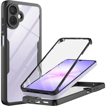 Калъф за Samsung Galaxy A07 4G - Techsuit - ColorVerse 360 ​​Series + Screen Protector - Черен