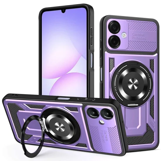 Калъф за Samsung Galaxy A07 4G - Techsuit - RuggedCam - Лилав
