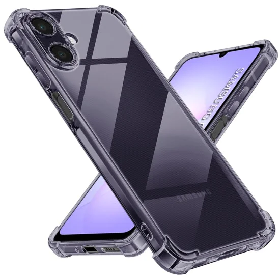 Калъф за Samsung Galaxy A07 4G - Techsuit - Удароустойчив Clear Silicone - Опушено Черен