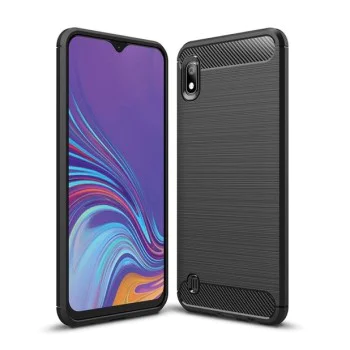Калъф за Samsung Galaxy A10 / M10 - Carbon Silicone - Черен