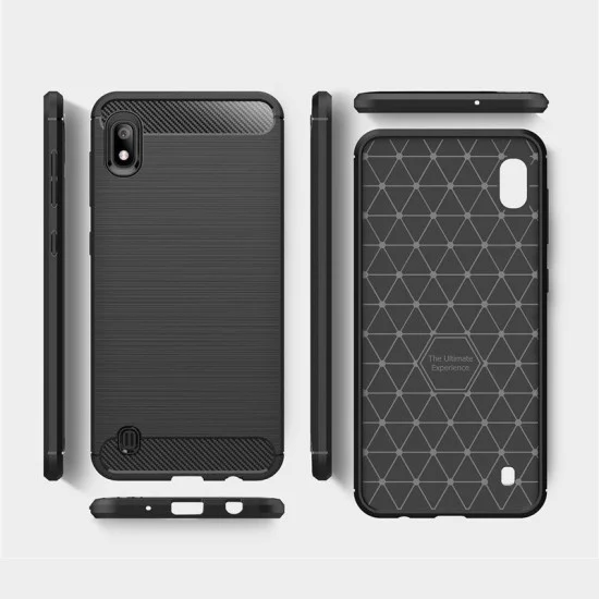 Калъф за Samsung Galaxy A10 / M10 - Carbon Silicone - Черен