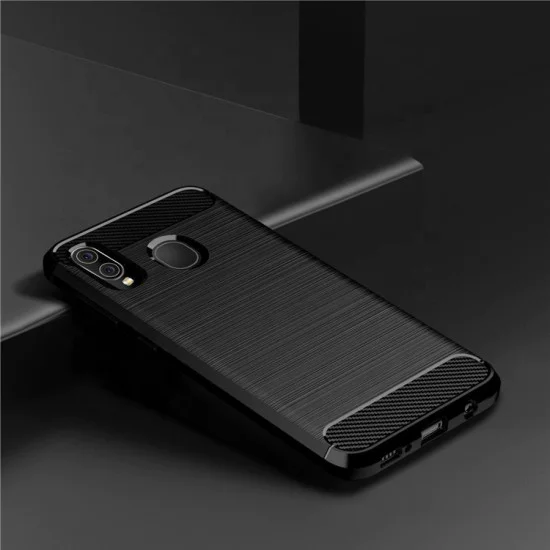 Калъф за Samsung Galaxy A10 / M10 - Carbon Silicone - Черен