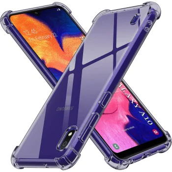 Калъф за Samsung Galaxy A10 - Techsuit - Shockproof Clear Silicone - Опушено Черен