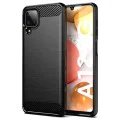 Калъф за Samsung Galaxy A12 / A12 Nacho - Carbon Silicone - Черен
