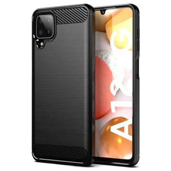 Калъф за Samsung Galaxy A12 / A12 Nacho - Carbon Silicone - Черен
