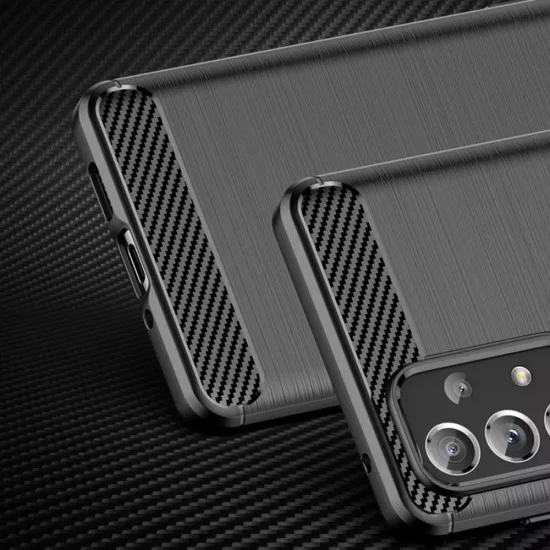 Калъф за Samsung Galaxy A13 4G - Carbon Silicone - Черен