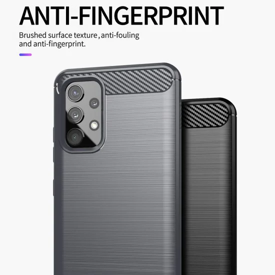 Калъф за Samsung Galaxy A13 4G - Carbon Silicone - Черен