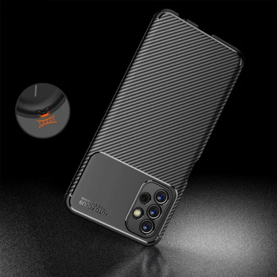 Калъф за Samsung Galaxy A13 4G - CarbonFiber - Черен