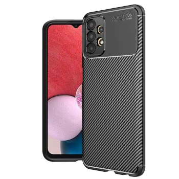 Калъф за Samsung Galaxy A13 4G - CarbonFiber - Черен