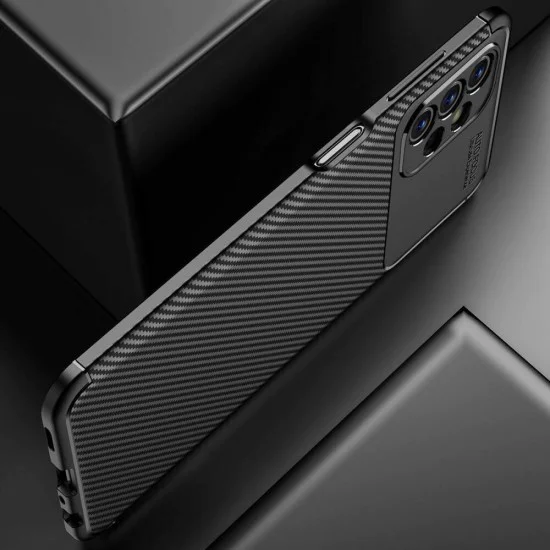 Калъф за Samsung Galaxy A13 4G - CarbonFiber - Черен