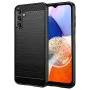 Калъф за Samsung Galaxy A14 4G / A14 5G - Carbon Silicone - Черен