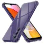 Калъф за Samsung Galaxy A14 4G / A14 5G - Techsuit - Удароустойчив Clear Silicone - Опушено Черен