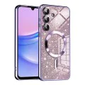 Калъф за Samsung Galaxy A15 4G / A15 5G - Луксозен блясък MagSafe - Светло лилав