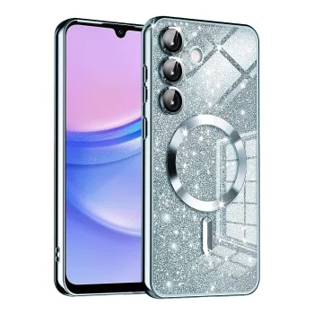 Калъф за Samsung Galaxy A15 4G / A15 5G - Луксозен блясък MagSafe - Светло син