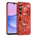 Калъф за Samsung Galaxy A15 4G / A15 5G - Luxury Glitter MagSafe - Червен