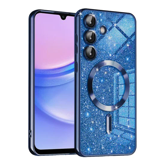 Калъф за Samsung Galaxy A15 4G / A15 5G - Luxury Glitter MagSafe - Deep Blue