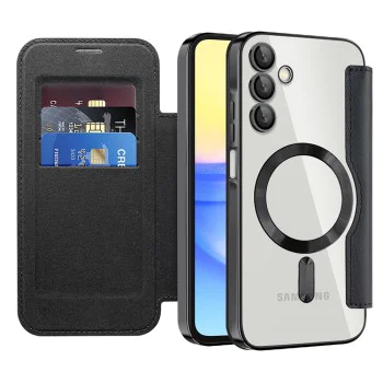 Калъф за Samsung Galaxy A15 4G / A15 5G - SmartMag Book Case - Черен
