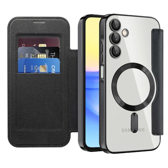 Калъф за Samsung Galaxy A15 4G / A15 5G - SmartMag Book Case - Черен