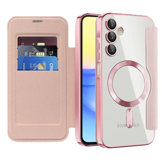 Калъф за Samsung Galaxy A15 4G / A15 5G - SmartMag Book Case - Розов