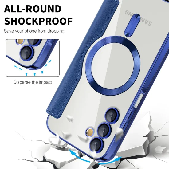 Калъф за Samsung Galaxy A15 4G / A15 5G - SmartMag Book Case - Син