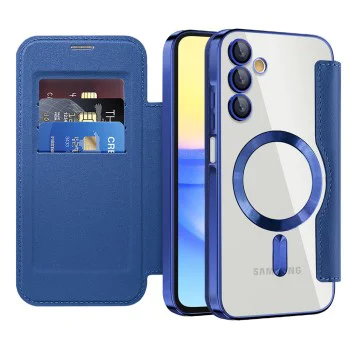 Калъф за Samsung Galaxy A15 4G / A15 5G - SmartMag Book Case - Син