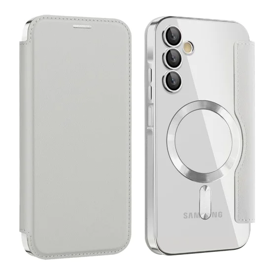 Калъф за Samsung Galaxy A15 4G / A15 5G - SmartMag Book Case - Сив