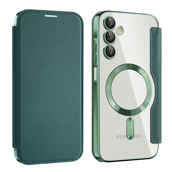 Калъф за Samsung Galaxy A15 4G / A15 5G - SmartMag Book Case - Зелен