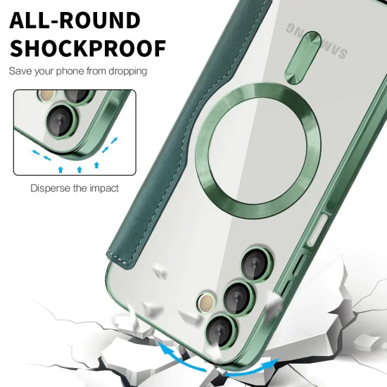 Калъф за Samsung Galaxy A15 4G / A15 5G - SmartMag Book Case - Зелен