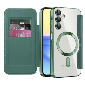 Калъф за Samsung Galaxy A15 4G / A15 5G - SmartMag Book Case - Зелен