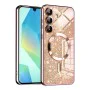 Калъф за Samsung Galaxy A16 4G / A16 5G - Луксозен блясък MagSafe - Розово злато