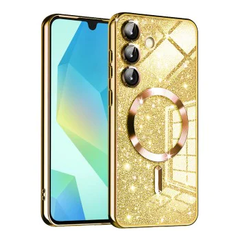 Калъф за Samsung Galaxy A16 4G / A16 5G - Луксозен блясък MagSafe - Златен