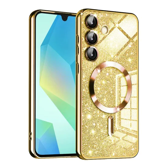 Калъф за Samsung Galaxy A16 4G / A16 5G - Луксозен блясък MagSafe - Златен