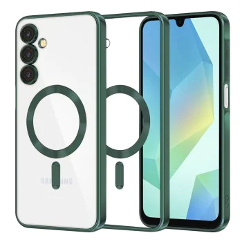 Калъф за Samsung Galaxy A16 4G / A16 5G - Luxury Crystal MagSafe - Deep Green