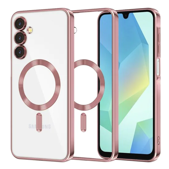 Калъф за Samsung Galaxy A16 4G / A16 5G - Luxury Crystal MagSafe - Розов