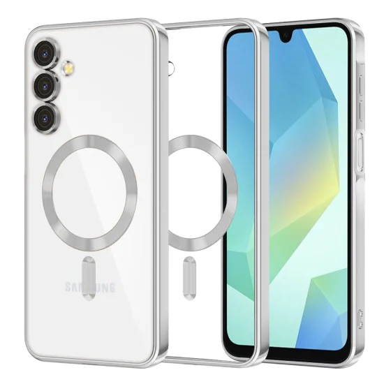 Калъф за Samsung Galaxy A16 4G / A16 5G - Luxury Crystal MagSafe - Сребрист